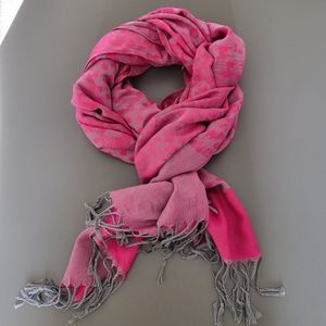 Pink Pashmina/Silk Wrap Scarf